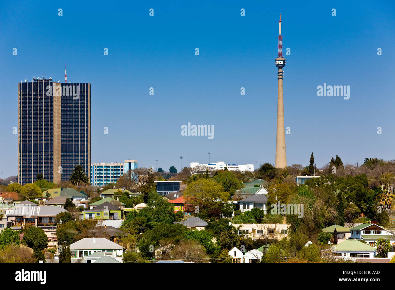 Sentech Tower, Briston, Johannesburg, Gauteng, South Africa Stock Photo ...