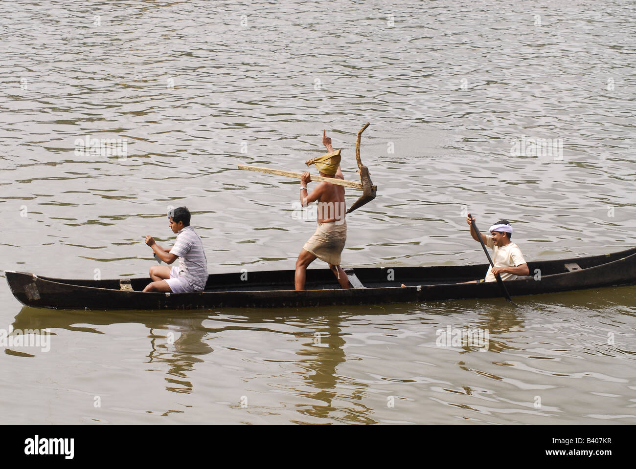A float in water in connection with Aranmula Boat Race in Kerala india