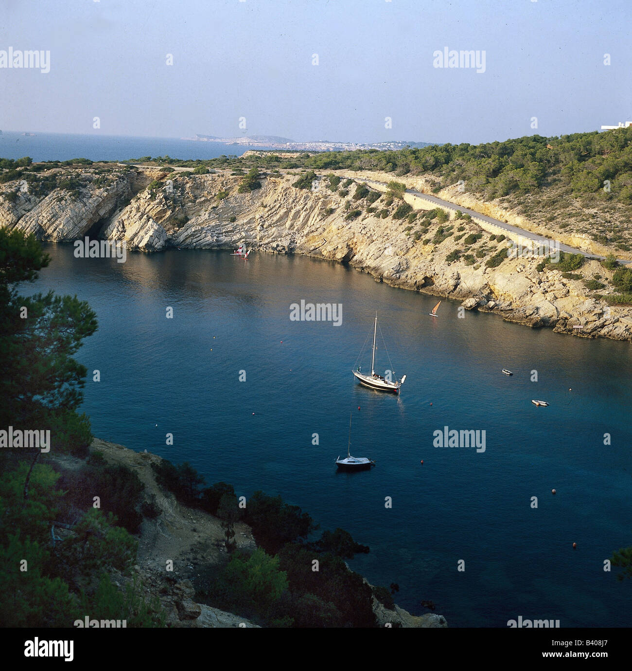 geography / travel, Spain, Balearic Islands, Ibiza, landscapes, bay ...