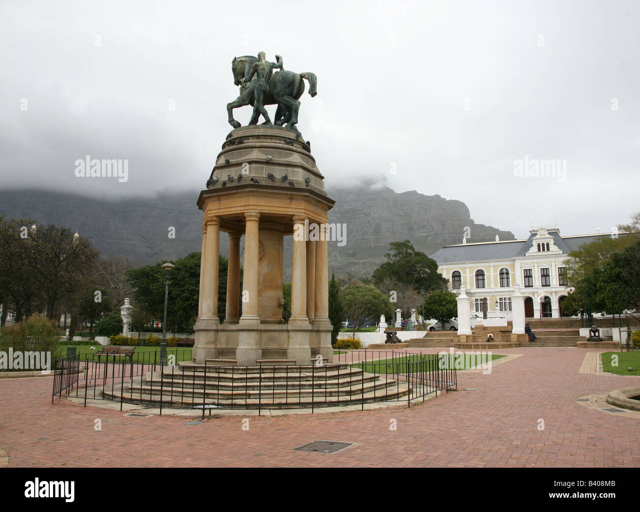 A statue of a horse and rider in the Company's gardens, Cape Town, South Africa Stock Photo Alamy