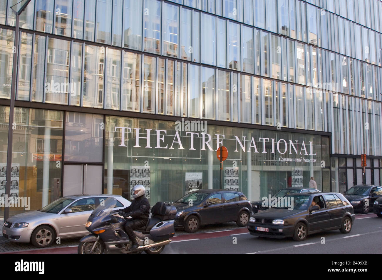 Theatre National, 111-115 boulevard Emile Jacqmain, Lower Town, Brussels Belgium Stock Photo