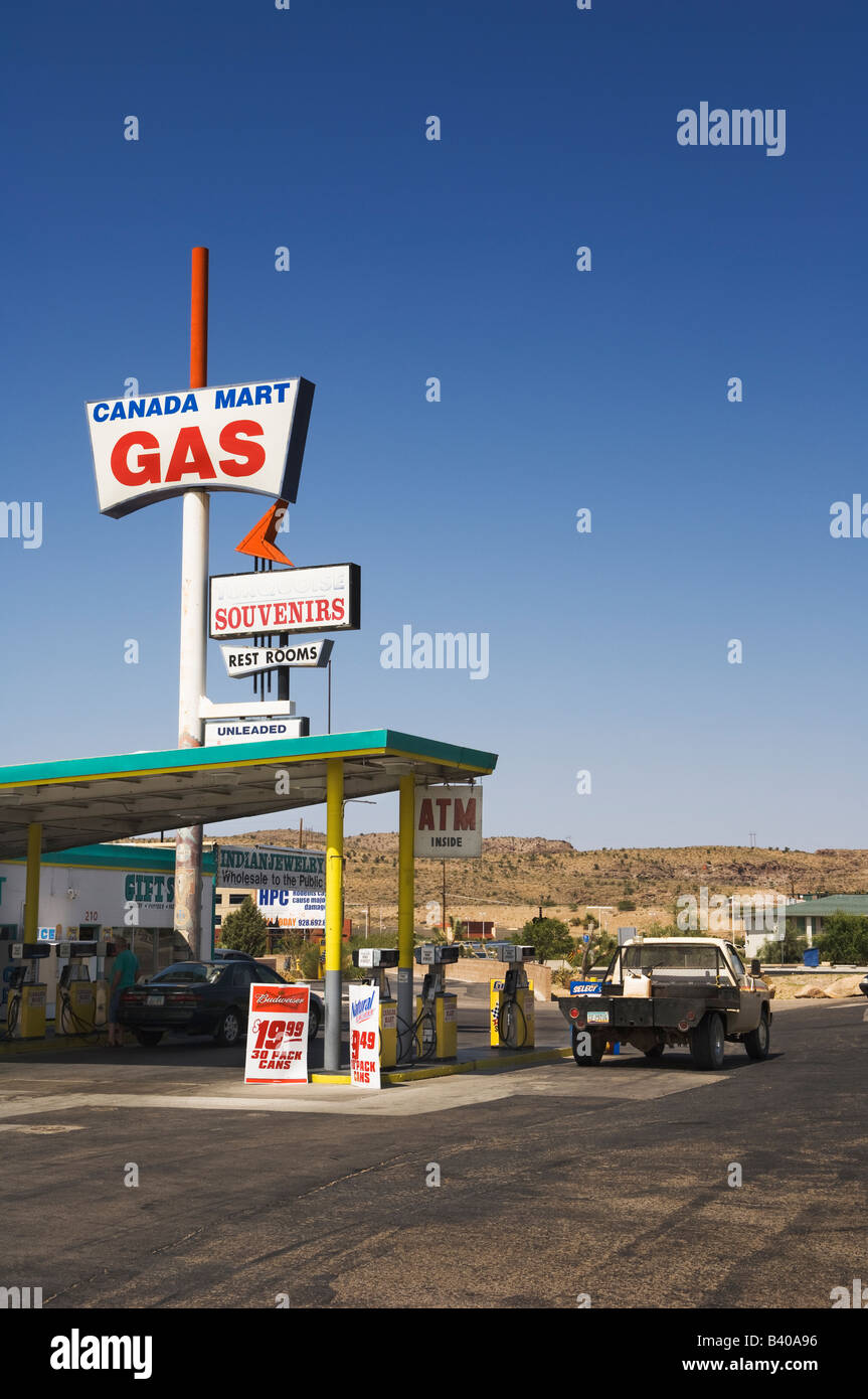 Canada Mall Petrol Station in Kingman, Arizona, USA. Stock Photo