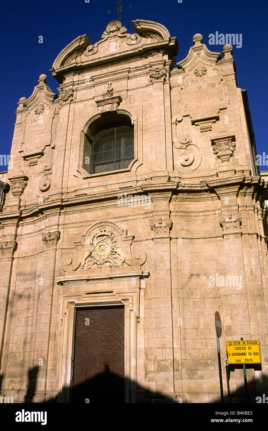 Italy, Puglia, Foggia, church of San Giovanni di Dio Stock Photo