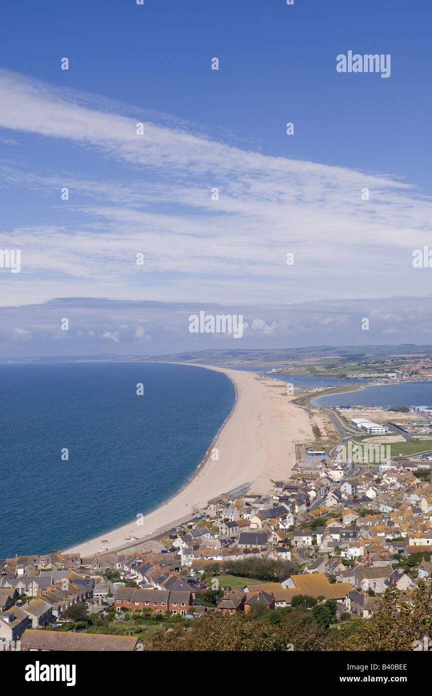 Chesil beach tombolo aerial hires stock photography and images Alamy
