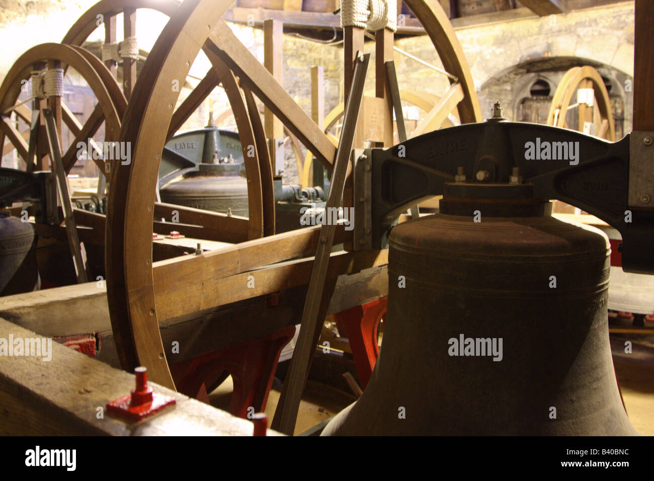 Church Bells, St Mary's Church, Rye, East Sussex, England Stock Photo