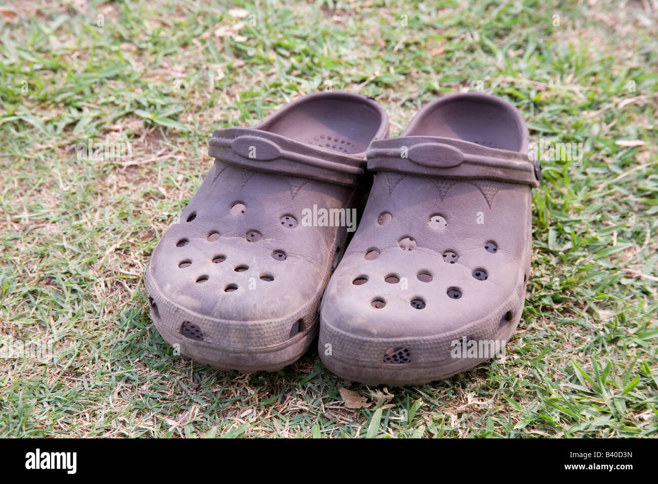 Rubber shoes Zambia Africa Stock Photo
