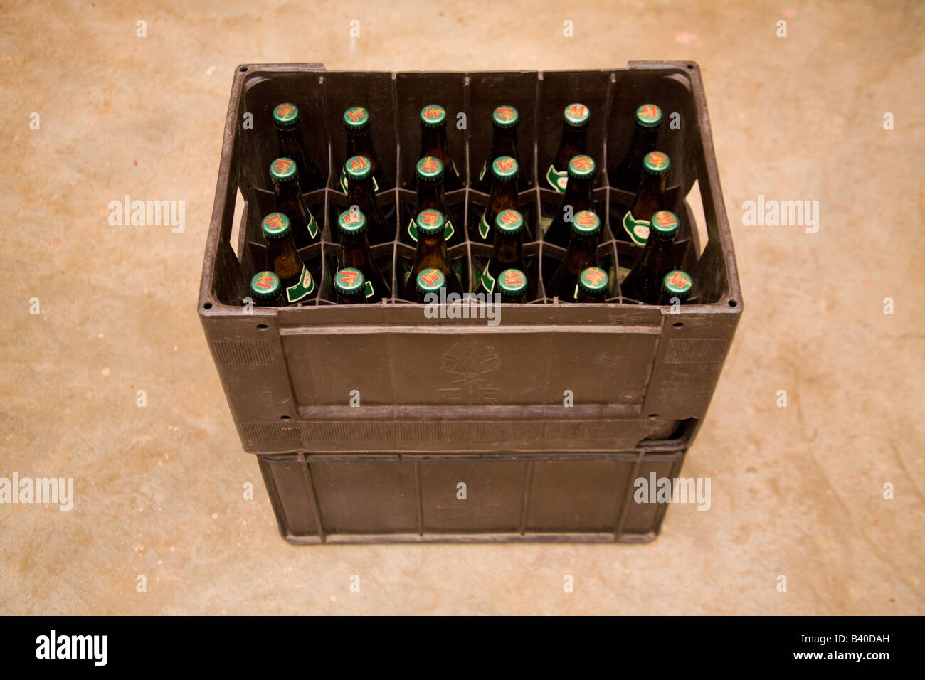 Crate of mosi beer, The national beer of Zambia Africa Stock Photo Alamy