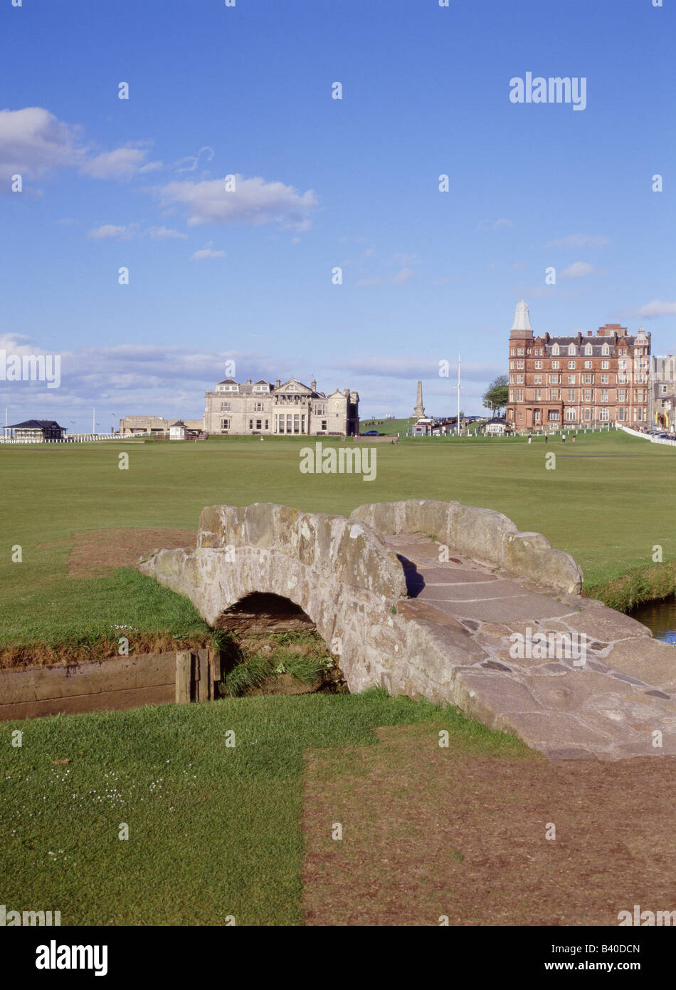 dh Swilcan bridge eighteenth ST ANDREWS FIFE Famous 18th hole Royal and Ancient old course scottish links courses uk golf scotland Stock Photo