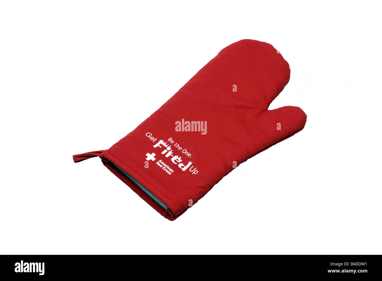 A Red Oven Mitt donated by the American Red Cross Stock Photo