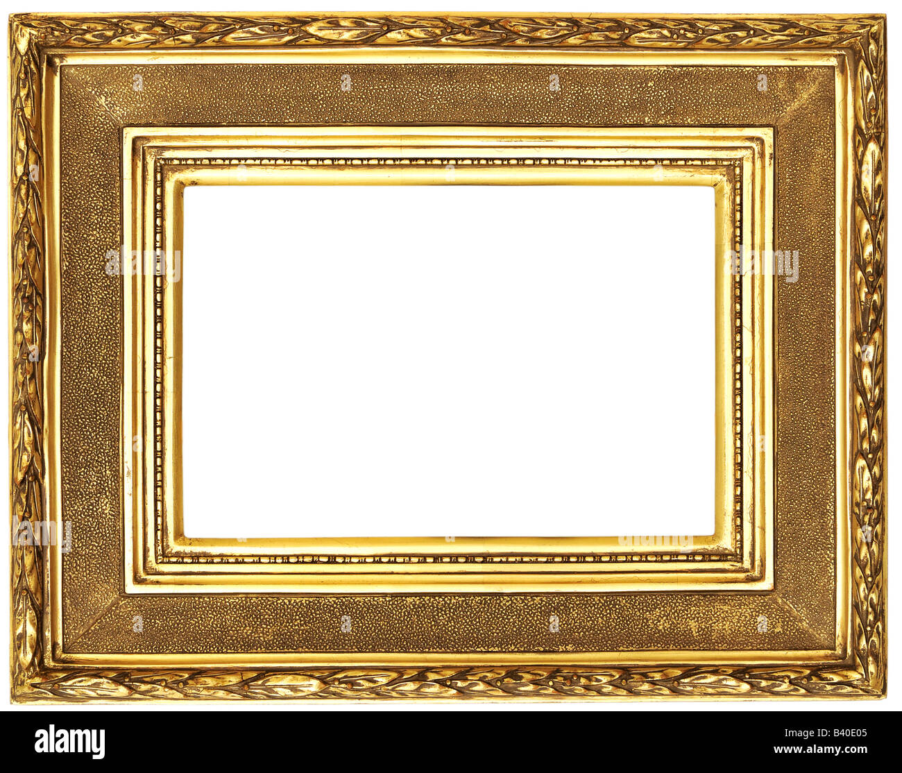 Gold square picture frame Stock Photo Alamy