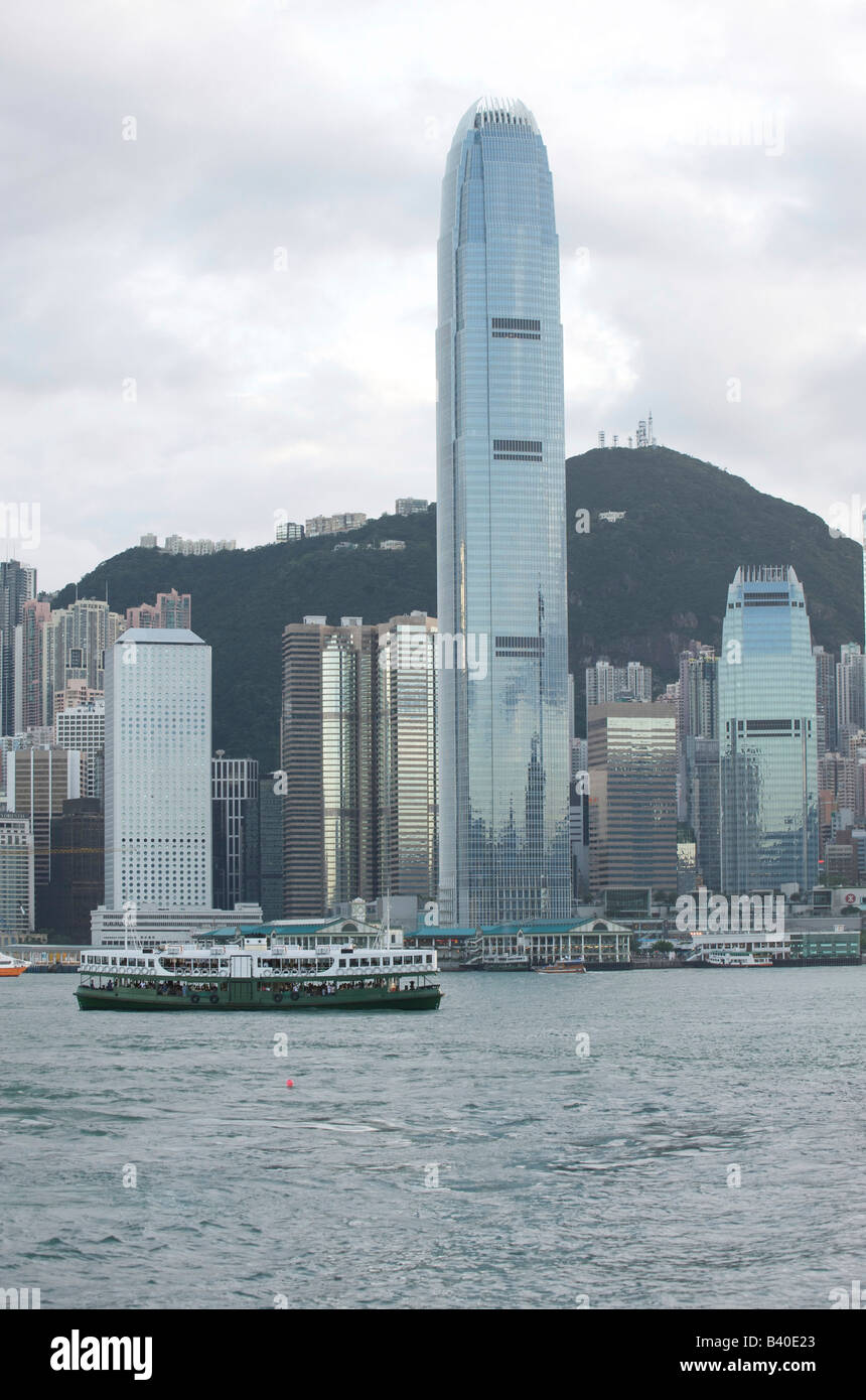 Two International Finance Centre Hong Kongs tallest building with Star ferry Stock Photo Alamy
