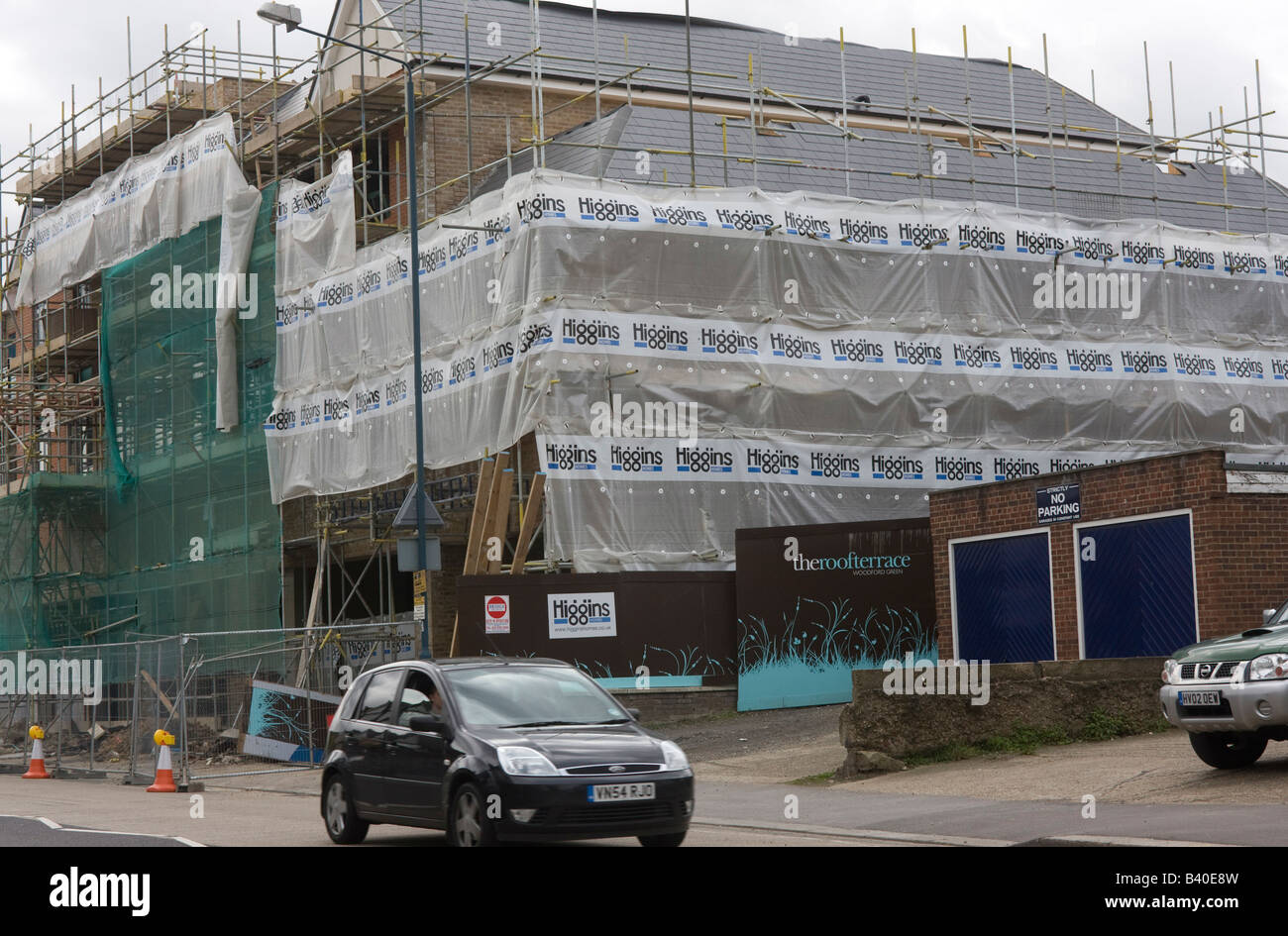 New build flats and shops Woodford East London GB UK Stock Photo Alamy