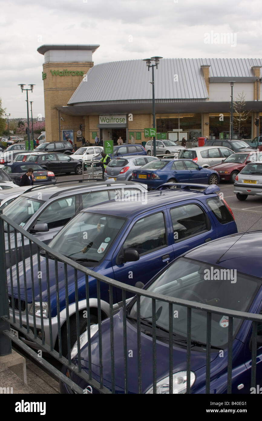Waitrose Shoppers car park South Woodford London GB UK Stock Photo