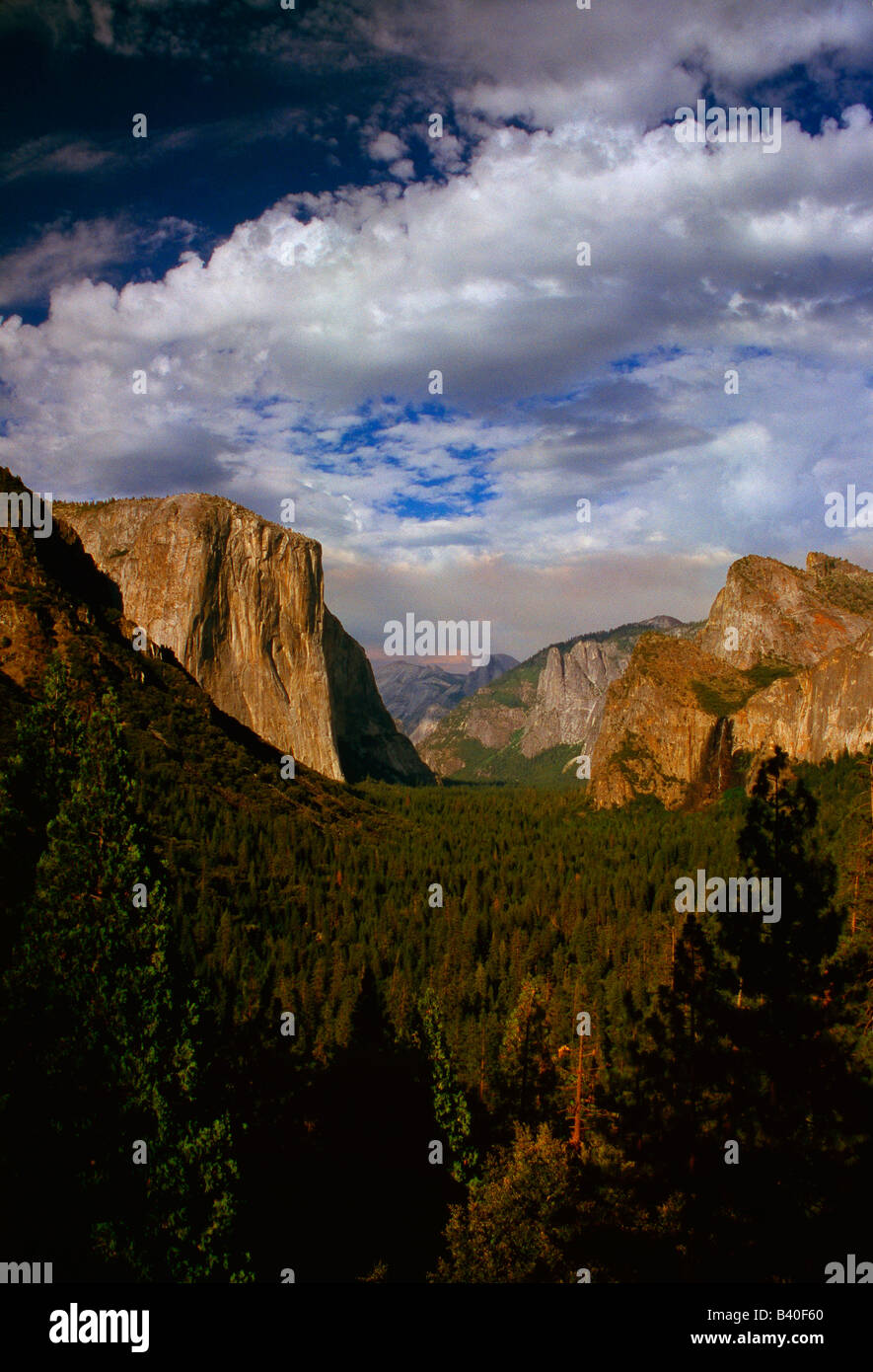 Yosemite valley with El Capitain Stock Photo