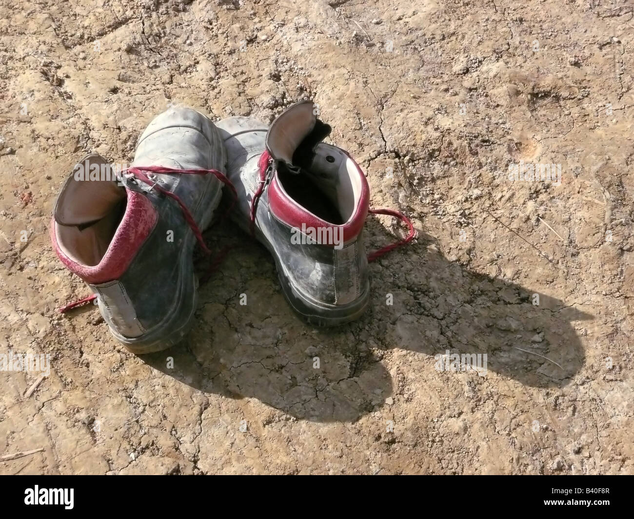 Construction workers shoes Stock Photo Alamy