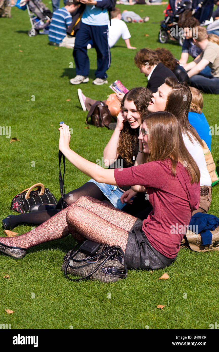 People having fun during Thames Festival London United Kingdom Stock ...