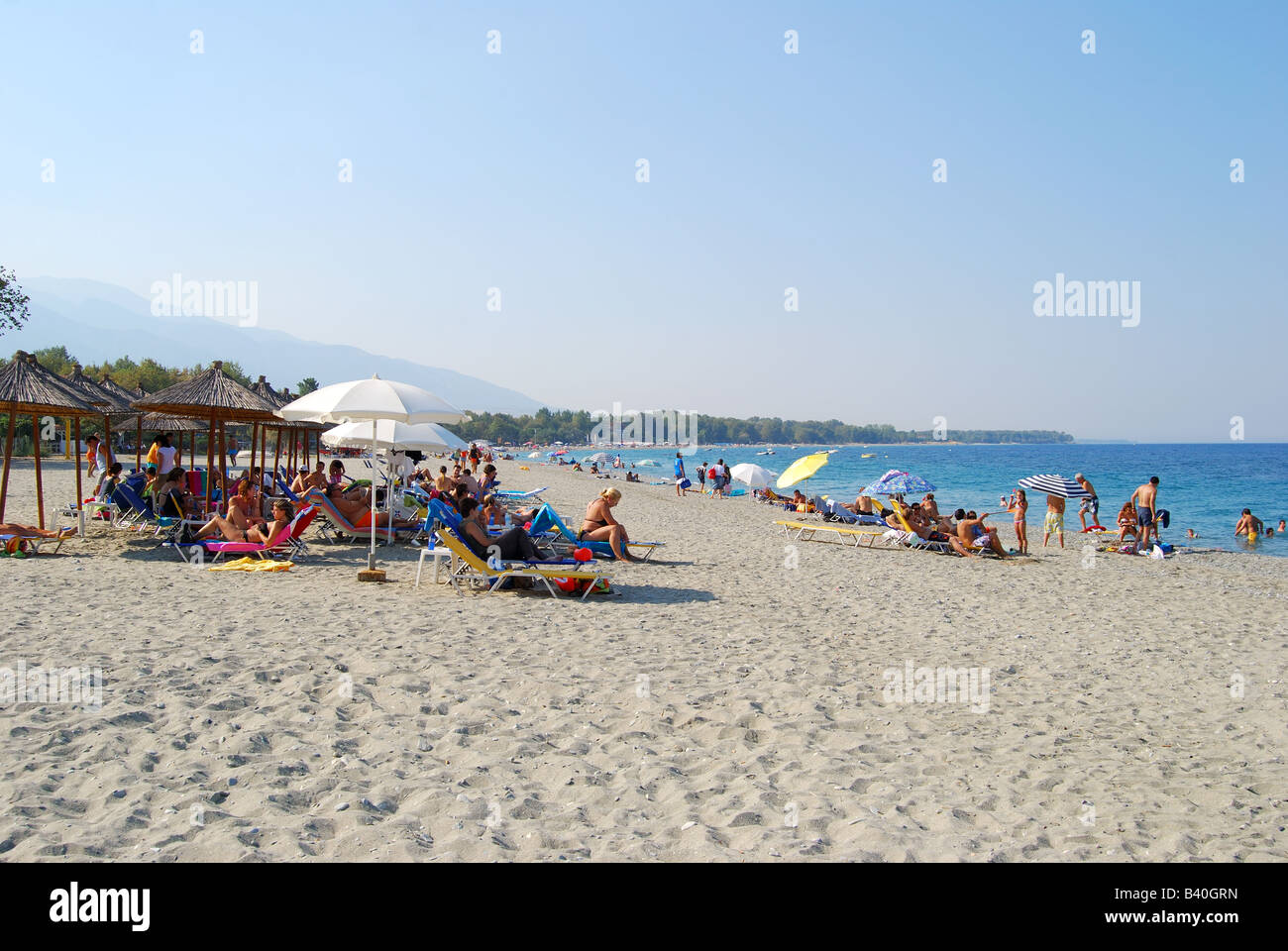 Panteleimonas Beach, Platamon, Pieria, Central Macedonia, Greece Stock Photo