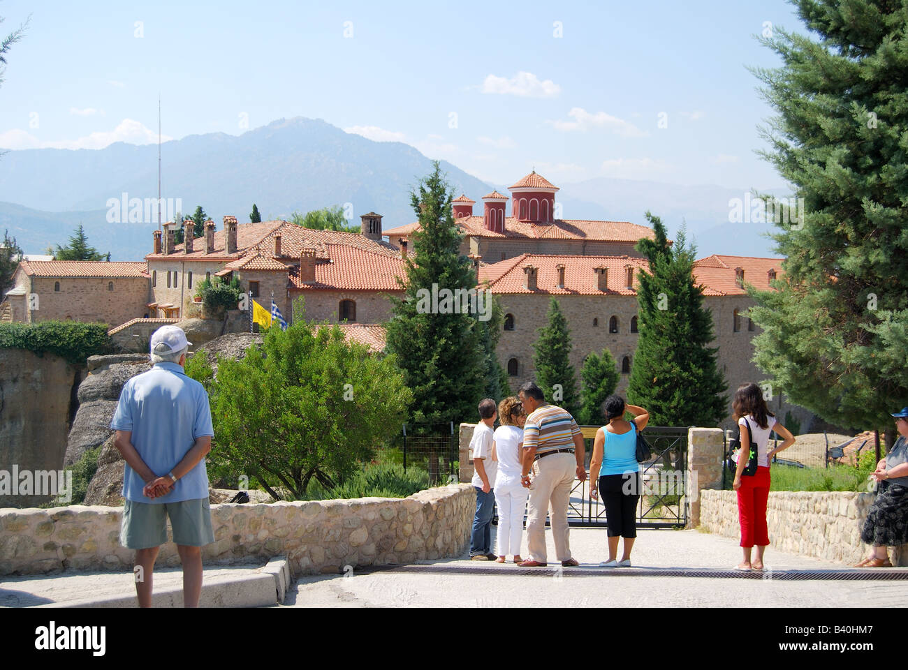 The Monastery of Holy Trinity, Meteora, Kalampaka, Trikala, Thessaly, Greece Stock Photo