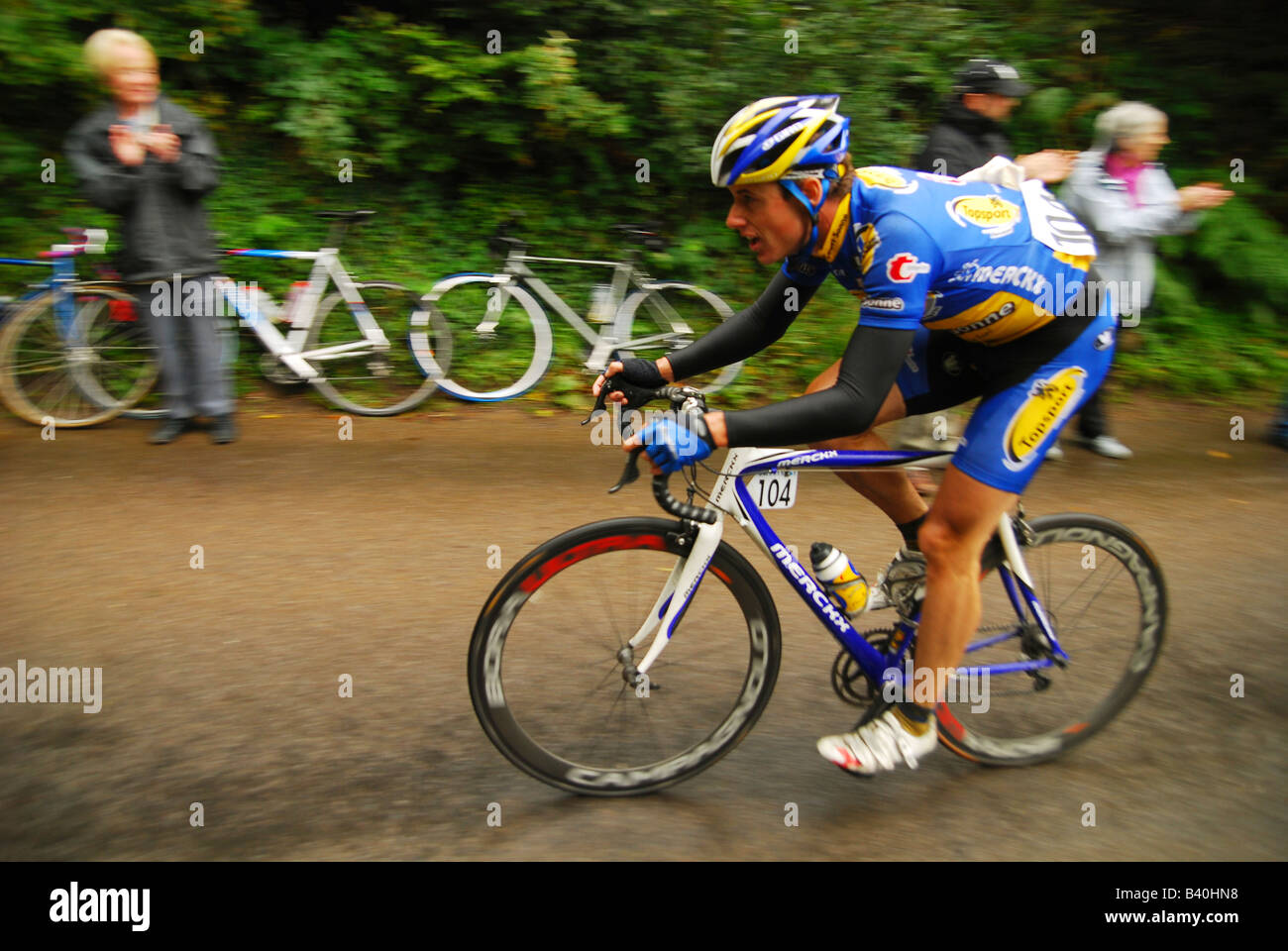 Tour Of Britain Cyclist Stock Photo Alamy
