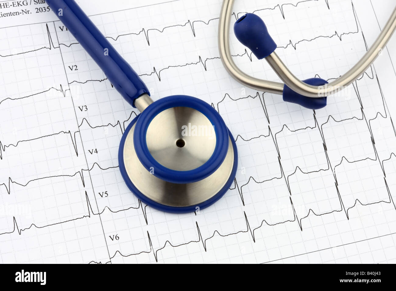 Stethoscope and ECG Stock Photo Alamy