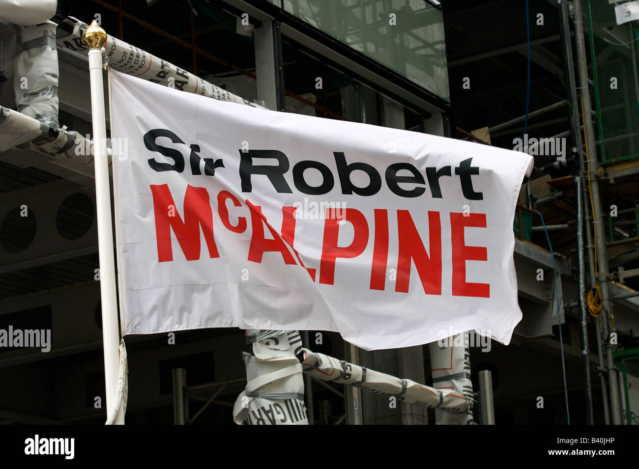Sir Robert McAlpine flag Stock Photo