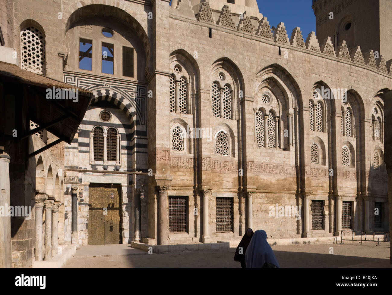 entrance portal, Complex of Qalawun, Cairo, Egypt Stock Photo