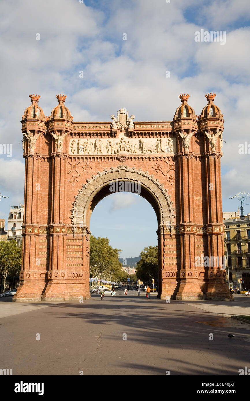 Arc de Triomf on Passeig de Lluís Companys in Barcelona Spain Stock Photo Alamy