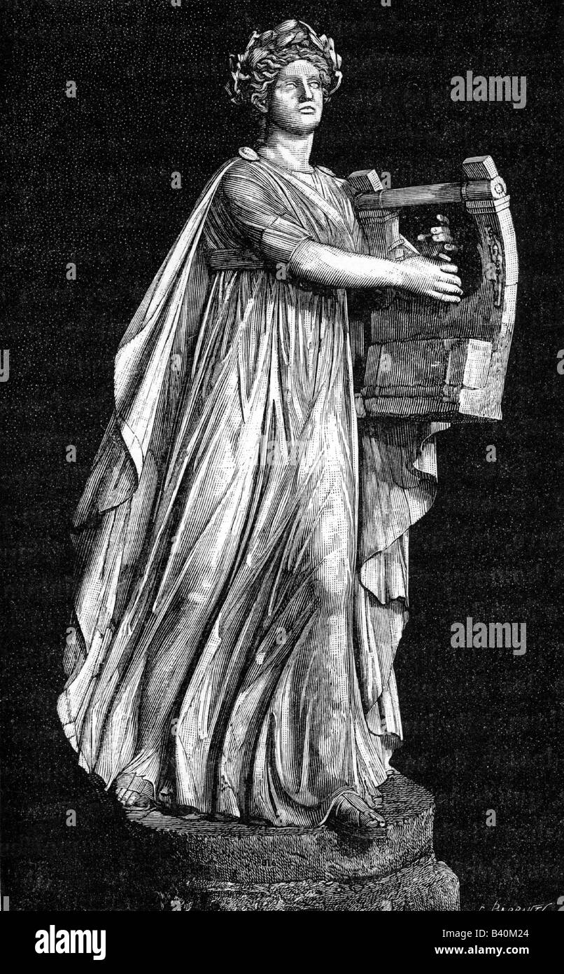 Apollon, Apoll, Apollo, greek god, statue, lyra, Vatican Museum, Rome, music, marble, mythology, , Stock Photo