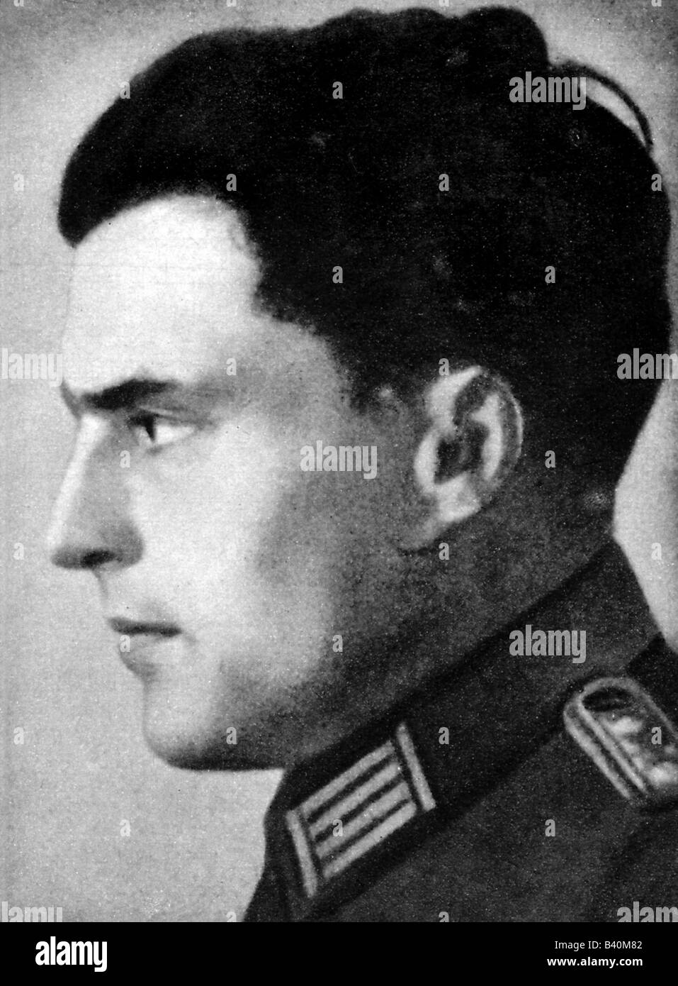 Stauffenberg, Claus Schenk von, 15.11.1907 - 20.7.1944, German officer, resistance against Adolf Hitler, concerned person, of July 20 Plot, portrait, side-face, 20.7.1944, Germany,  2nd, second, World War, politics, politician, , Stock Photo