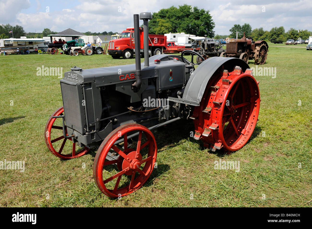 Circa 1910 Case farm tractor Stock Photo