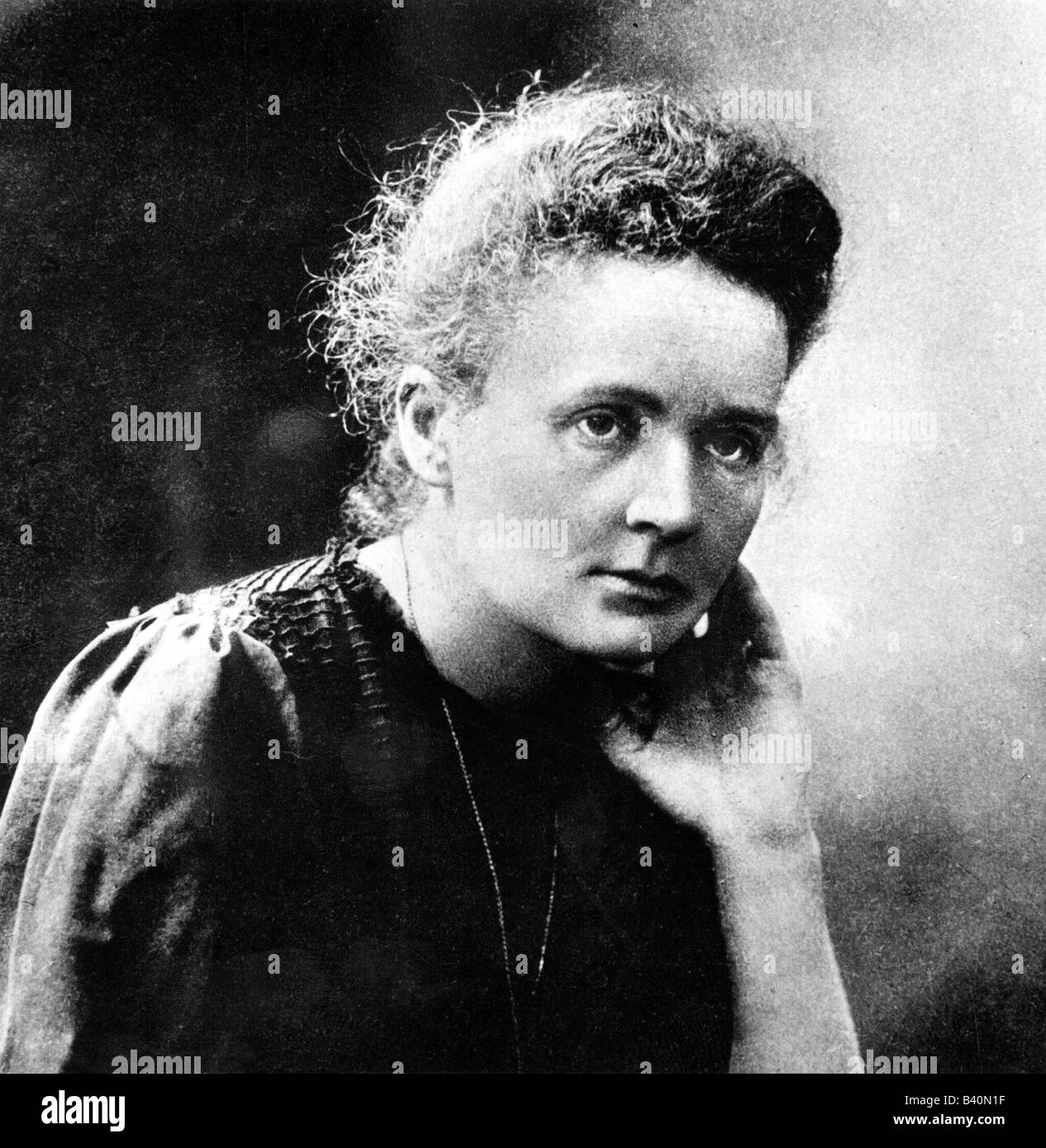 Curie, Marie, (eig. Marya Sklodowska), 7.11.1867 - 4.7.1934, Polish chemist, portrait, late 19th century, Stock Photo
