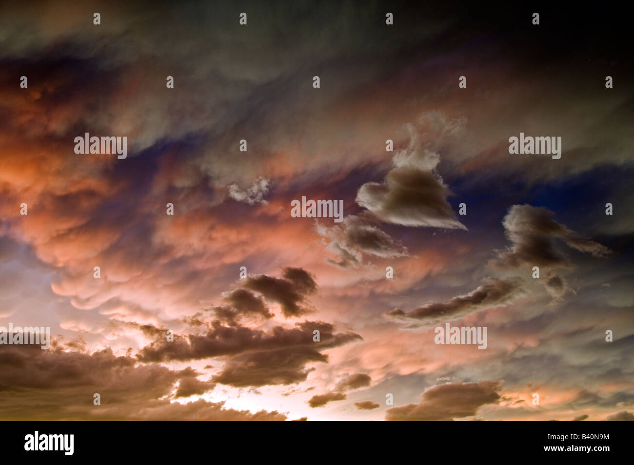 With The Colors Of A Monet Painting The Violent Storm Clouds Of The Stock Photo Alamy