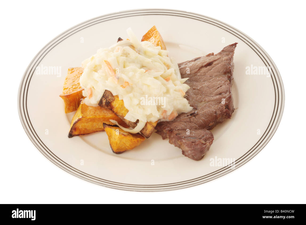 Grilled Steak with Sweet Potato Stock Photo - Alamy