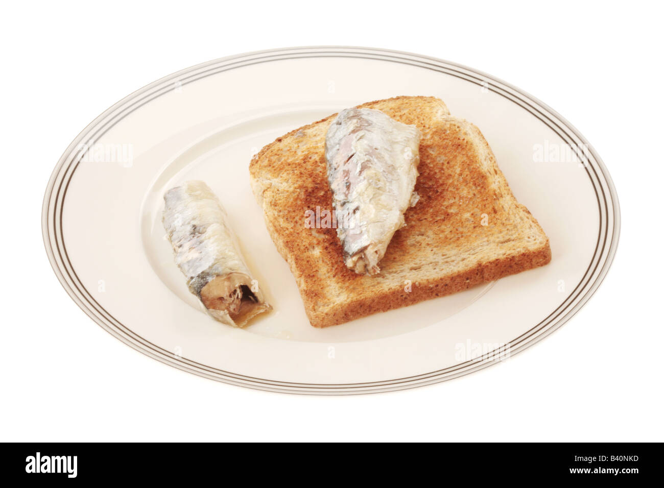 Sardines on Toast Stock Photo Alamy