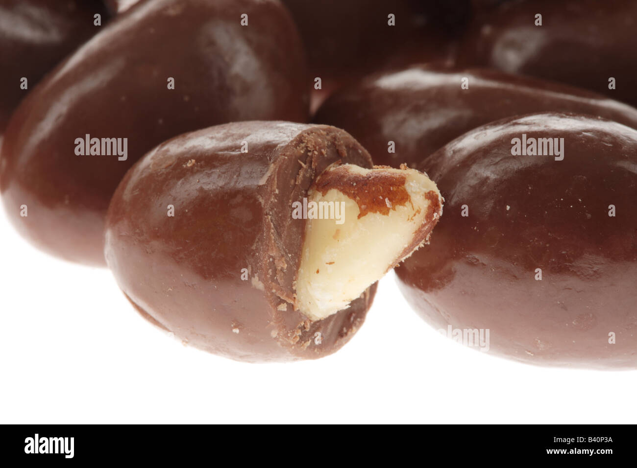 Chocolate Covered Brazil Nuts Stock Photo Alamy