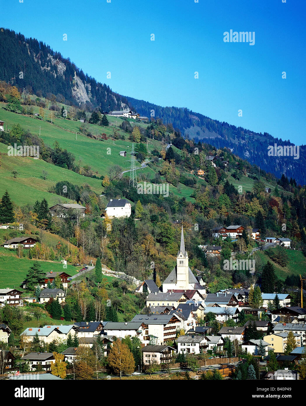 geography / travel, Austria, Salzburg, Taxenbach, city views, Taxenbach at Salzach, city view, cityscape, Stock Photo