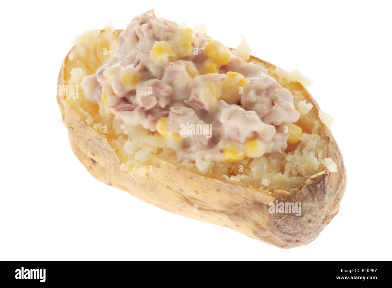 Jacket Potato with Tuna Mayonnaise Stock Photo Alamy