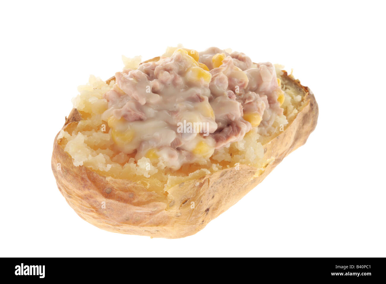 Jacket Potato with Tuna Mayonnaise Stock Photo Alamy