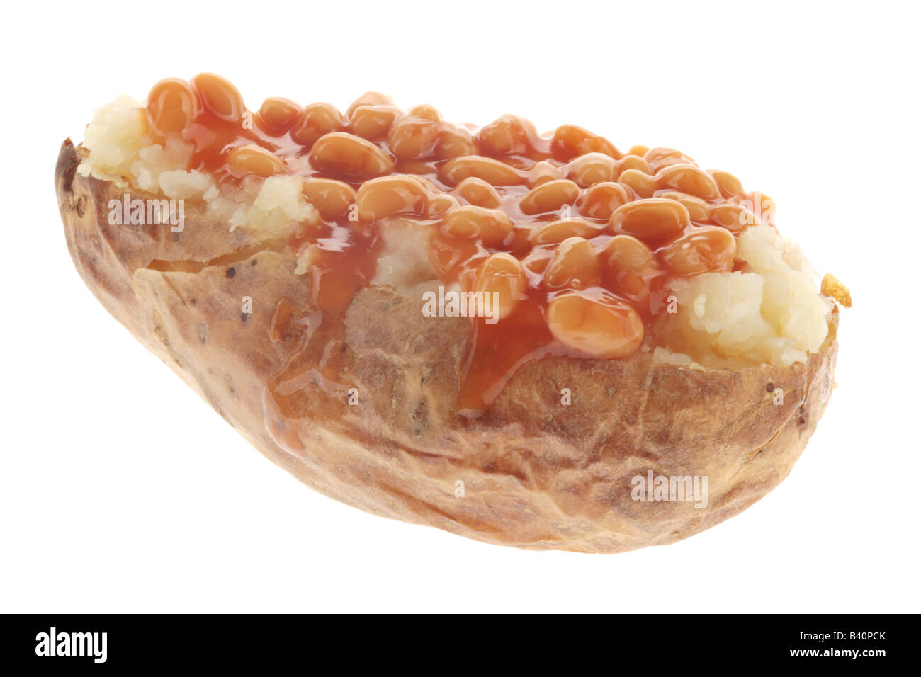 Jacket Potato with Baked Beans Stock Photo Alamy