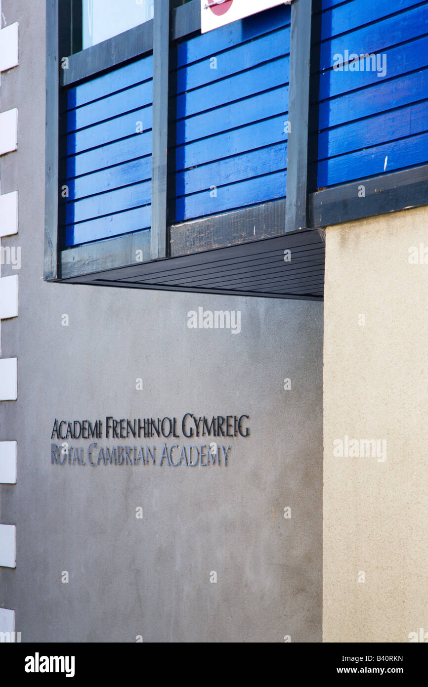 Royal Cambrian Academy Gallery Sign Conway Wales Stock Photo