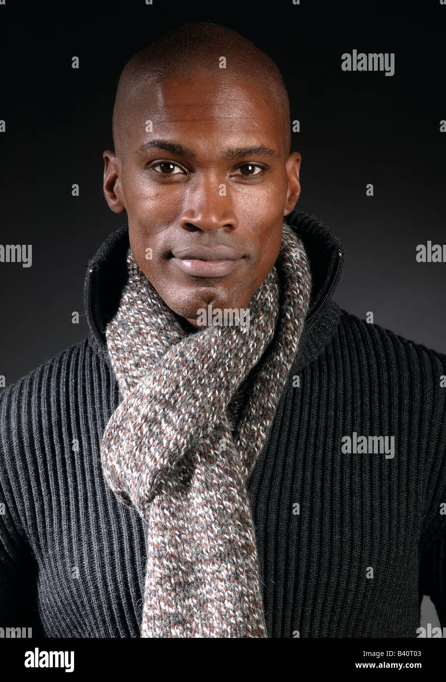 Portrait black man bald head hi-res stock photography and images - Alamy