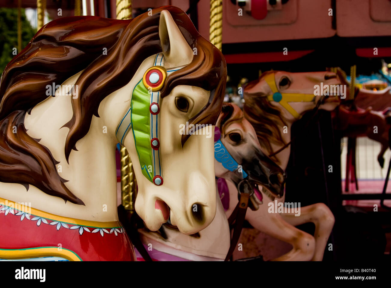 Carnival ride horse hi-res stock photography and images - Alamy