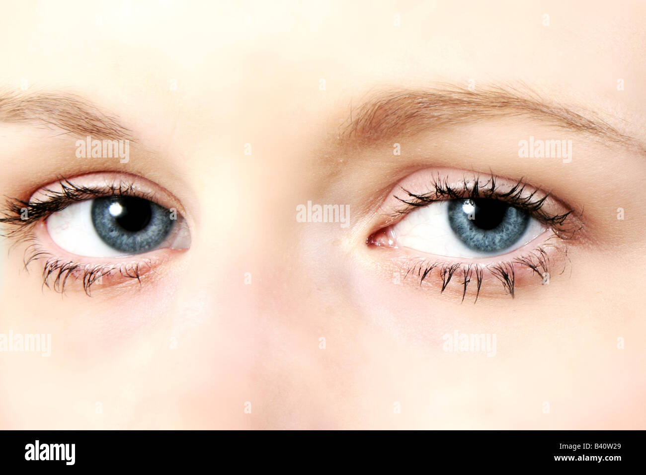 Blonde female model blue eyes hi-res stock photography and images - Alamy