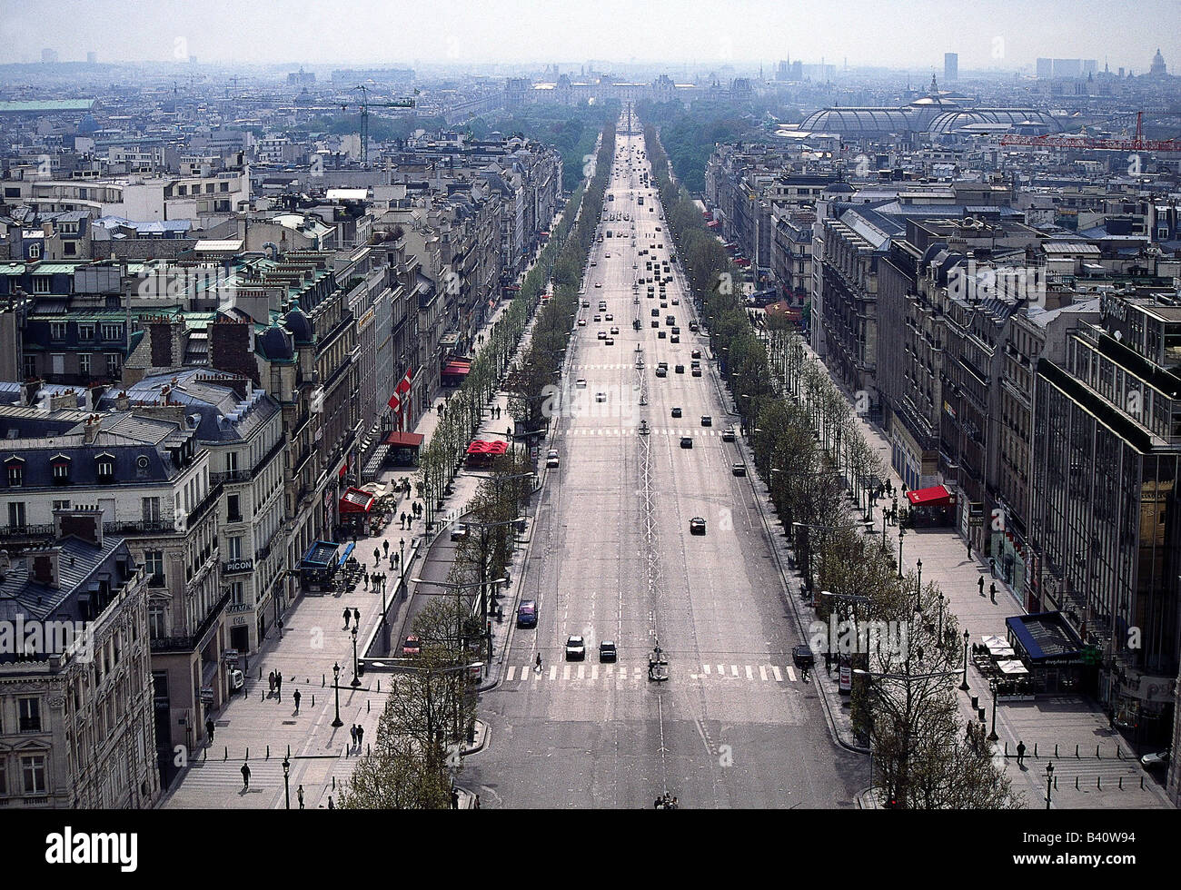 geography / travel, France, Paris, Champs Elysees, view from triumphal