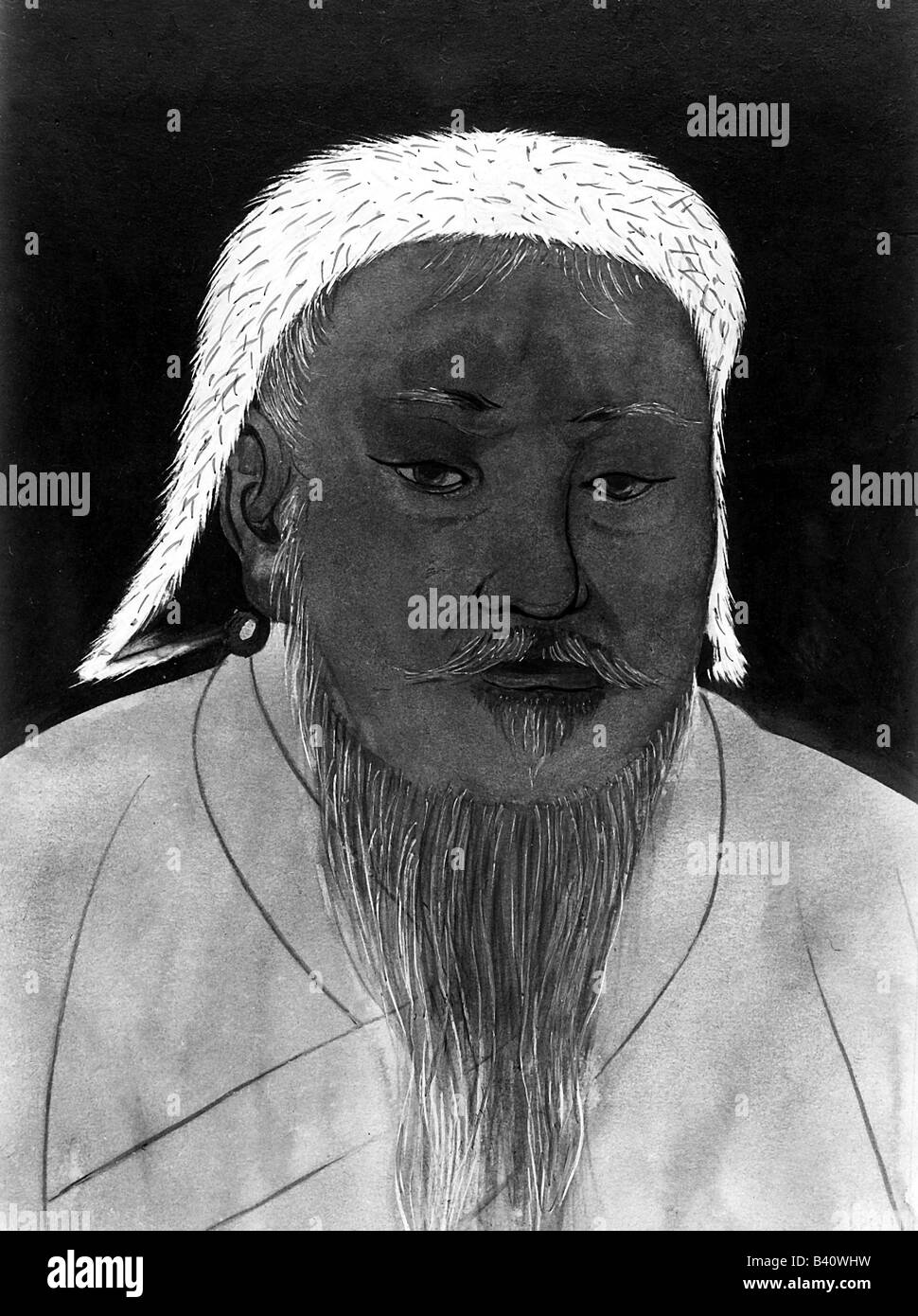 Genghis Khan, 1155 - 18.8.1227, Mongol ruler, portrait, Stock Photo