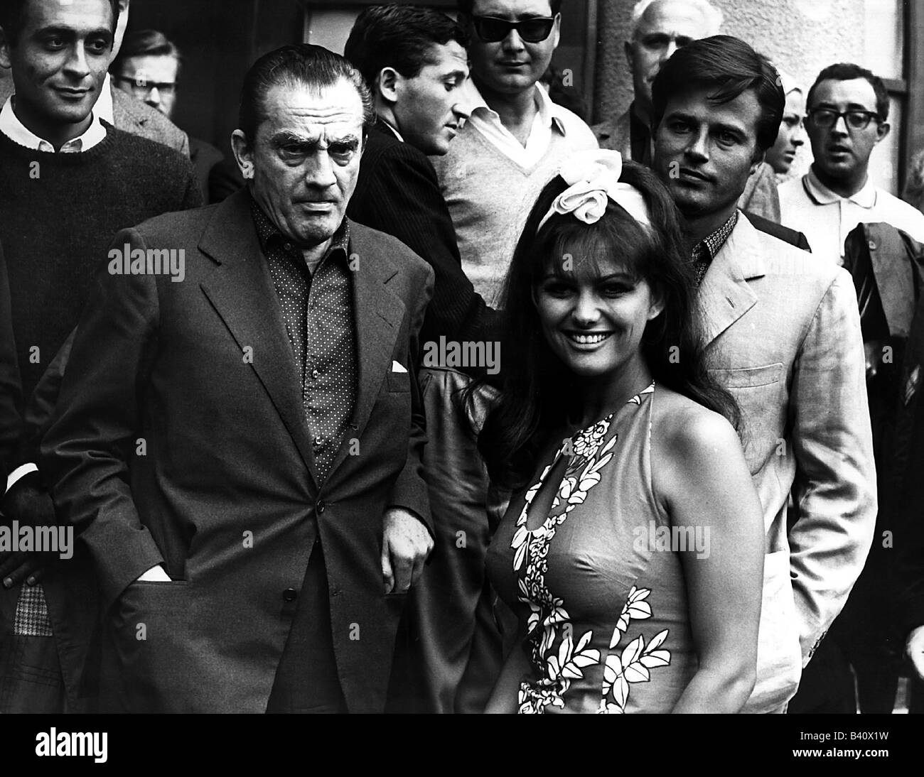 Cardinale, Claudia,  * 15.4.1938, Italian Actress, with Luchino Visconti, Jean Sorel, Venice, Italy, 1965, , Stock Photo