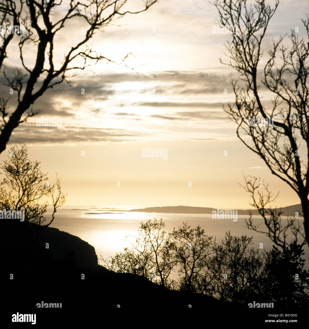 geography / travel, Norway, Bodo, midnight sun, view of Vestfjorden
