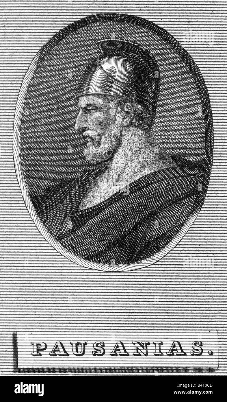Pausanias, + 467 BC, Spartan General, portrait, side view ... - 