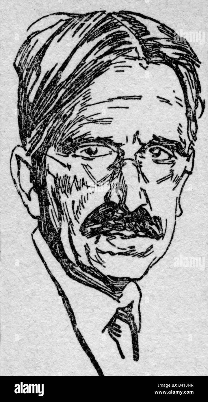 Dewey, John, 20.10.1859 - 1.6.1952, American philosopher and pedagogue, portrait, drawing, caricature, , Stock Photo