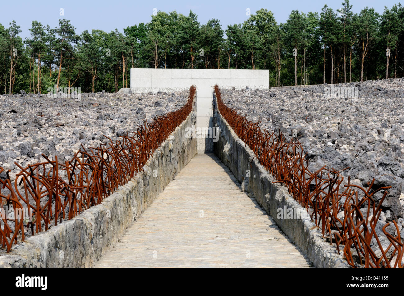 Belzec extermination camp, Roztocze Region, Lubelskie Voidvodeship, Poland Stock Photo